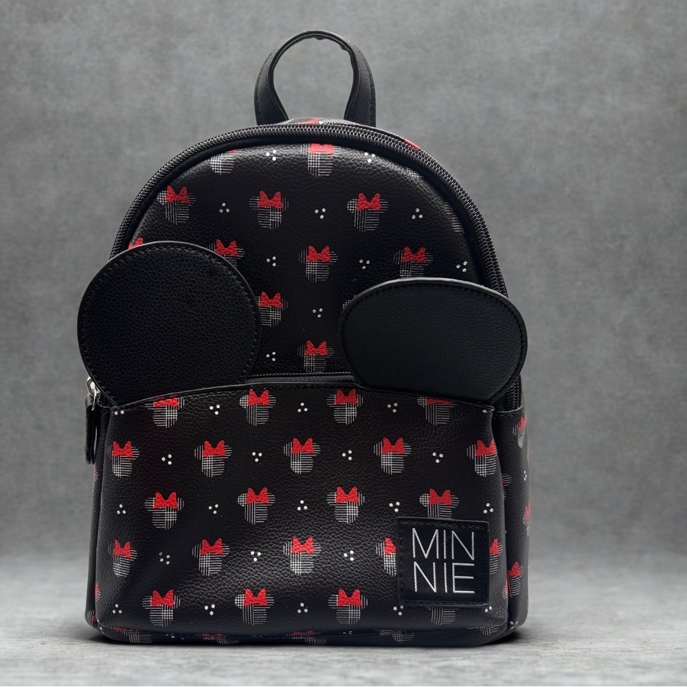 DANI Disney Minnie Mouse Mini Backpack Black Red Minnie Ears
